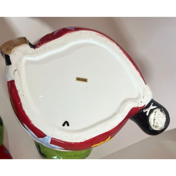 Vtg Santa Claus Cookie Jar kneeling Lrg Rare Christmas Holidays St. Nick - Picture 7 of 12